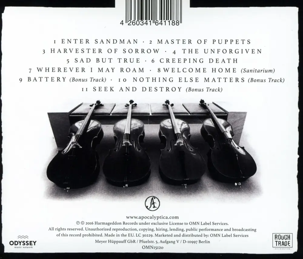 Apocalyptica – PLAYS METALLICA BY FOUR CELLOS (CD)