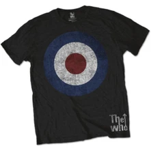 The Who, Tričko Target Distressed, Unisex, Čierna