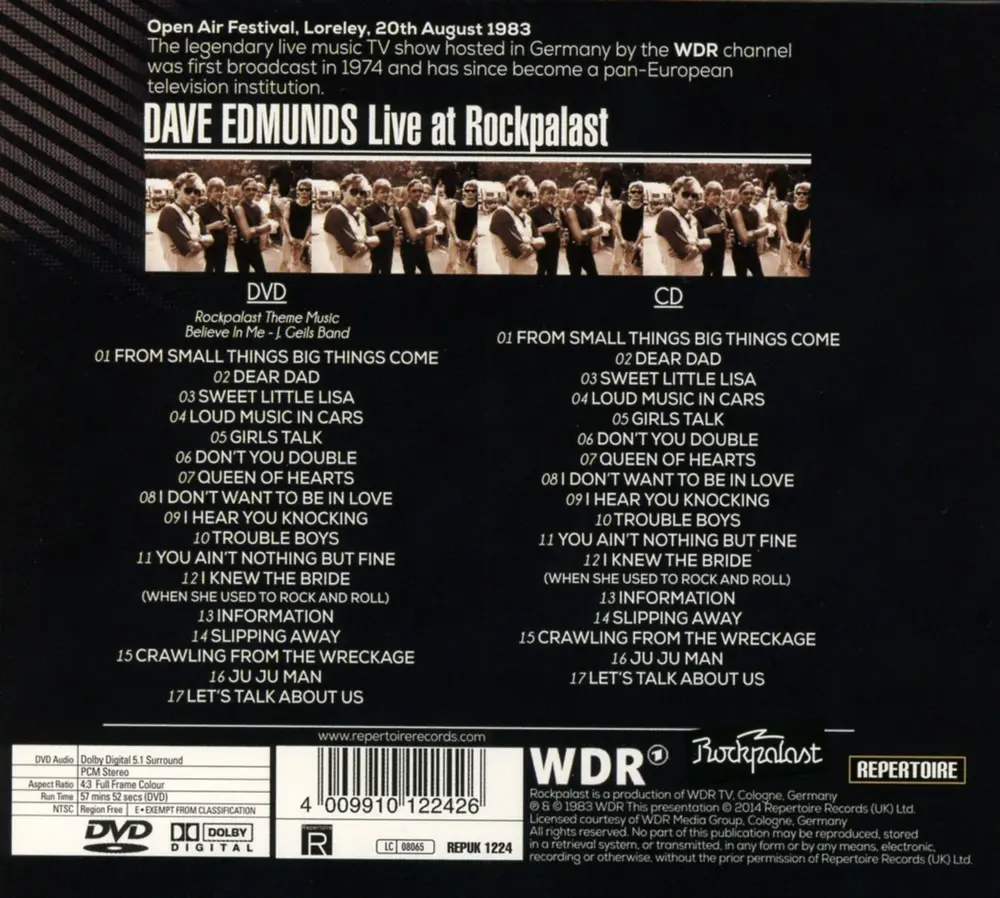 Dave Edmunds – LIVE AT ROCKPALAST 83 (CD)