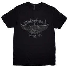 Motörhead, Tričko 50 Years Wings Badge, Unisex, Čierna
