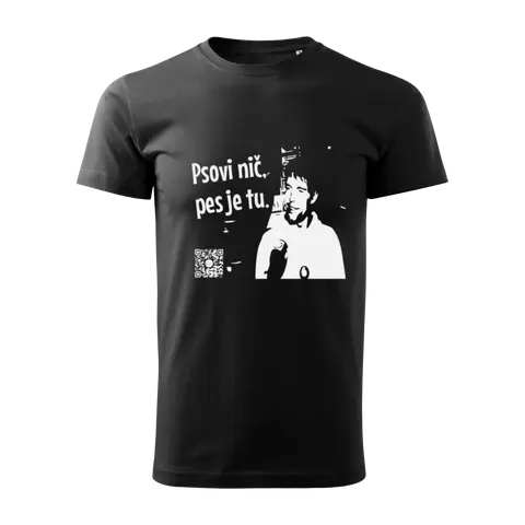 Perly internetu – Tričko Psovi nič, Unisex, Čierna