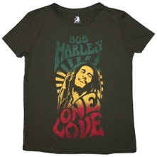 Bob Marley, Tričko One Love Gradient, Žena, Zelená