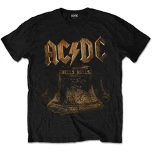 AC/DC, Tričko Brass Bells, Unisex, Čierna