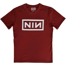 Nine Inch Nails, Tričko Classic Logo, Unisex, Červená
