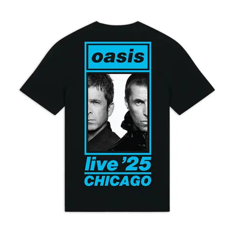 Unisex T-Shirt: Chicago Half Faces Fan Store (Black) (Back Print & Ex-Tour)