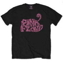 Pink Floyd, Tričko Swirl Logo, Unisex, Čierna