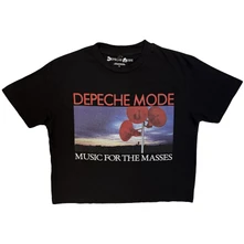 Croptop Ladies Crop Top: Music For The Masses (Black)