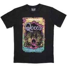 Queen, Tričko A Night At The Opera Tour '76, Unisex, Čierna