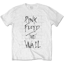 Pink Floyd, Tričko The Wall & Logo, Unisex, Biela
