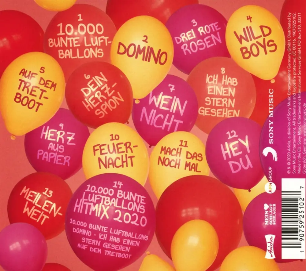 Fantasy – 10.000 Bunte Luftballons (CD)