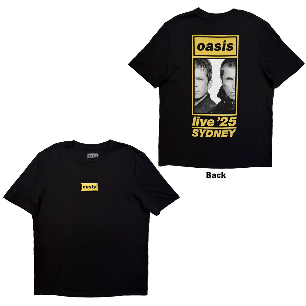 Unisex T-Shirt: Sydney Half Faces Fan Store (Black) (Back Print & Ex-Tour)