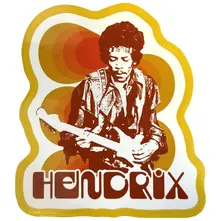 Sticker: Jimi & Guitar thumbnail