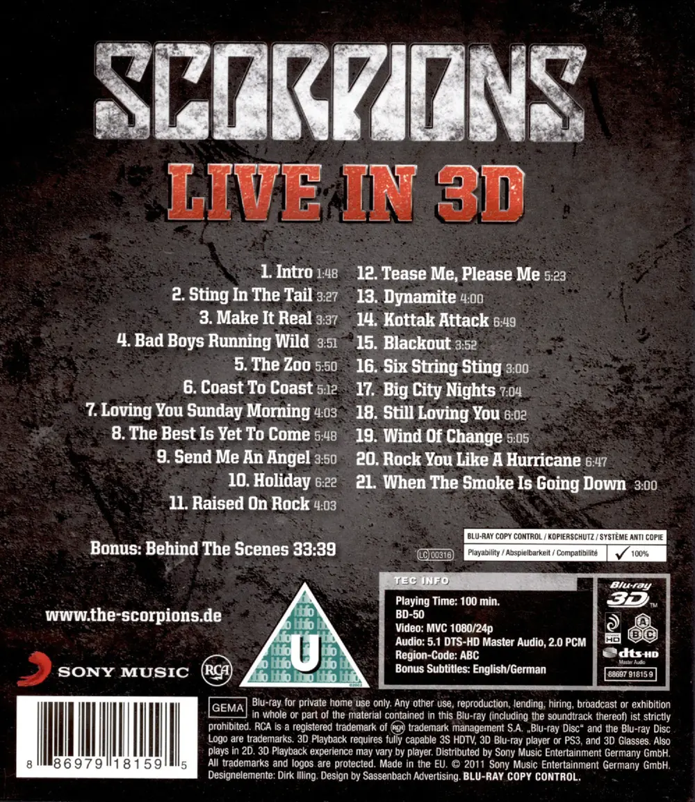 GET YOUR STING AND BLACKOUT LIVE IN 3D