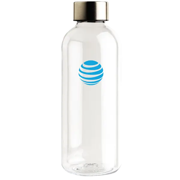 Drinkware – Bottle Water bottle with metallic lid, Transparent