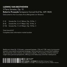 Roberto Prosseda – LUDWIG VAN BEETHOVEN: 3 PIANO SONATAS OP. 10 (CD)