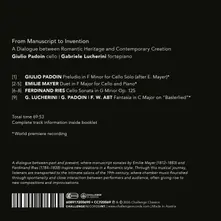 Giulio Padoin & Gabriele Lucherini – EMILIE MAYER / FERDINAND RIES: FROM MANUSCRIPT TO INVENTION - A DIALOGUE BETWEEN ROMANTIC HERITAGE & CONTEMPORARY CREATION (CD)