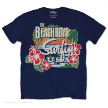 The Beach Boys, Tričko Surfin USA Tropical, Unisex, Modrá