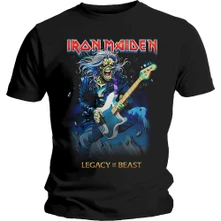 Iron Maiden, Tričko Eddie on Bass, Unisex, Čierna