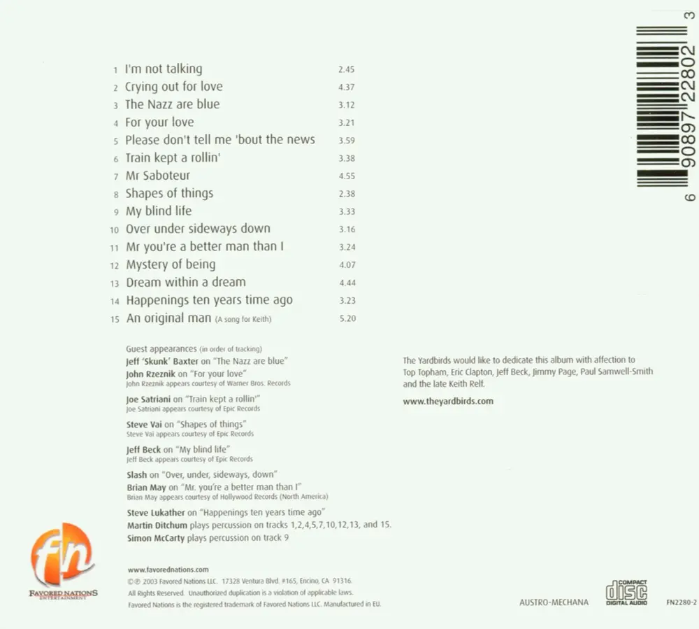 The Yardbirds – BIRDLAND =DIGIPACK= (CD)