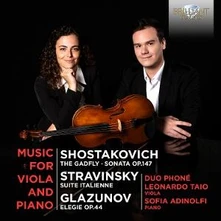 Duo Phoné, CD MUSIC FOR VIOLA AND PIANO BY SHOSTAKOVICH, STRAVINKSY, GLAZUNOV