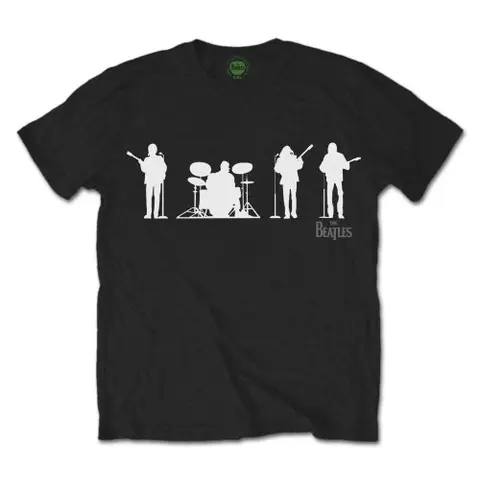 The Beatles – Tričko Saville Row Line Up Silhouette (Čierna), Unisex, Čierna