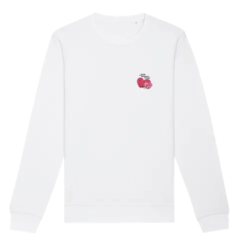 Crewneck Láska Rozdiely Nevidí, Unisex, Biela