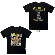 Sum 41, Tričko All Killer No Filler Tracklist, Unisex, Čierna