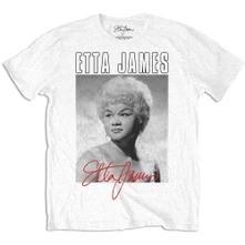 Etta James, Tričko Portrait, Unisex, Biela