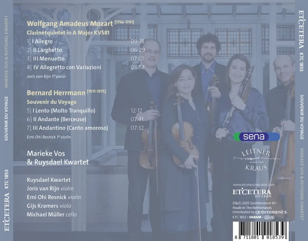 SOUVENIR DU VOYAGE - CLARINET QUINTETS