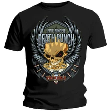 Five Finger Death Punch, Tričko Trouble, Unisex, Čierna