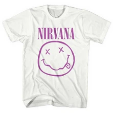 Nirvana, Tričko Purple Smiley, Unisex, Biela