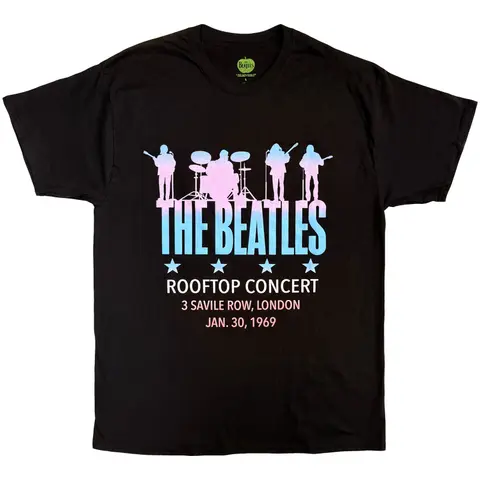 The Beatles – Tričko Rooftop Concert Savile Row (Čierna), Unisex, Čierna
