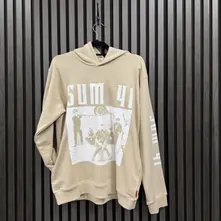 Unisex Unplugged Pullover Hoodie: Band Photo (Natural) thumbnail