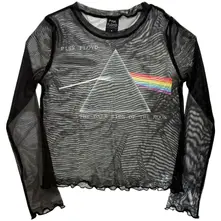 Ladies Long Sleeve Mesh Crop Top: DSOTM Courier (Black) thumbnail