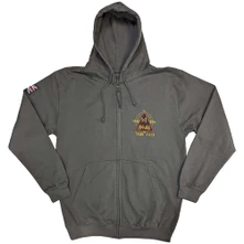 Def Leppard, Mikina na zips Logo Tour 2019, Unisex, Šedá