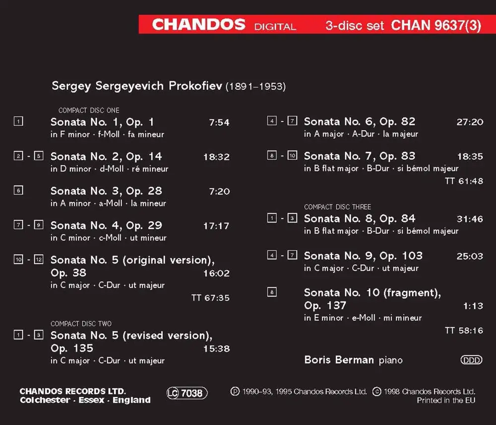 Prokofiev, S. - Complete Piano Sonatas