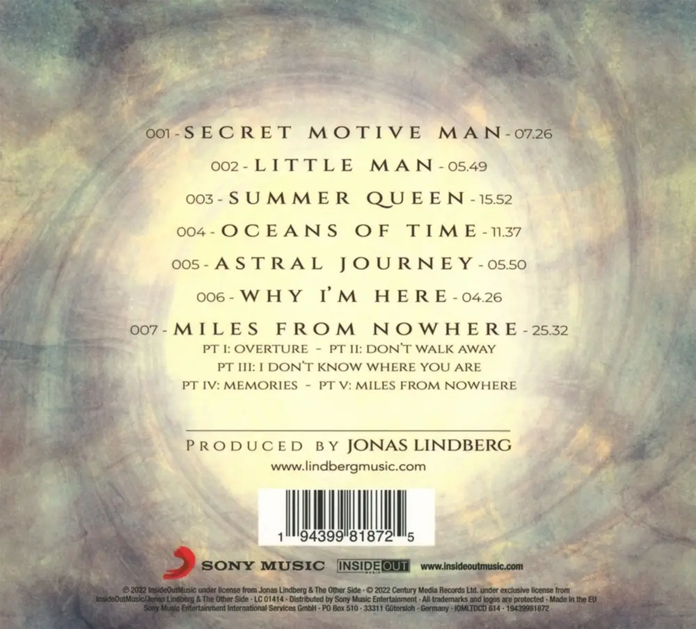 Jonas Lindberg & The Other Side – Miles From Nowhere (CD)