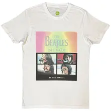 The Beatles – Album Faces Gradient Silver Printing (Biela) (Tričko)
