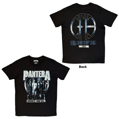 Unisex T-Shirt: Cowboys From Hell Tour '25 (Black) (Back Print)