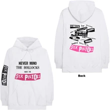 Sex Pistols, Mikina Never Mind The Bollocks, Unisex, Biela