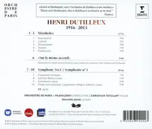 DUTILLEUX: SYMPHONIE NO 1, METABOLES, SUR LE MEME ACCORD thumbnail