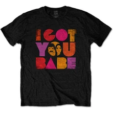Sonny & Cher, Tričko I Got You Babe, Unisex, Čierna