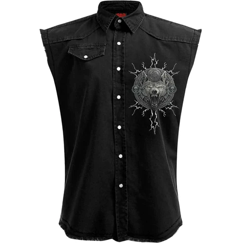 Unisex Worker Shirt: Valhalla (Black) (Back Print)