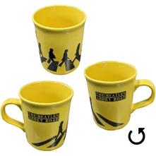 Hrnček Unboxed Mug: Abbey Road Silhouettes (Yellow)