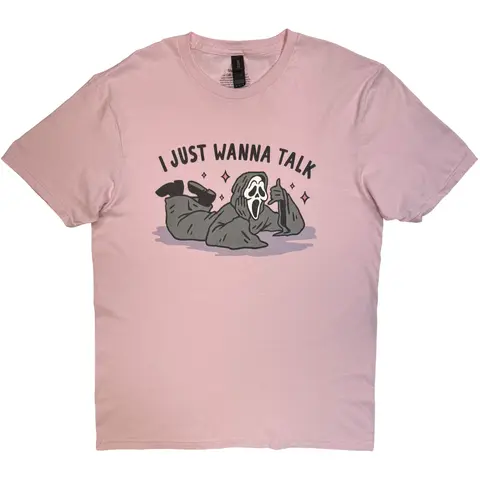Unisex T-Shirt: I Just Wanna Talk (Pink)