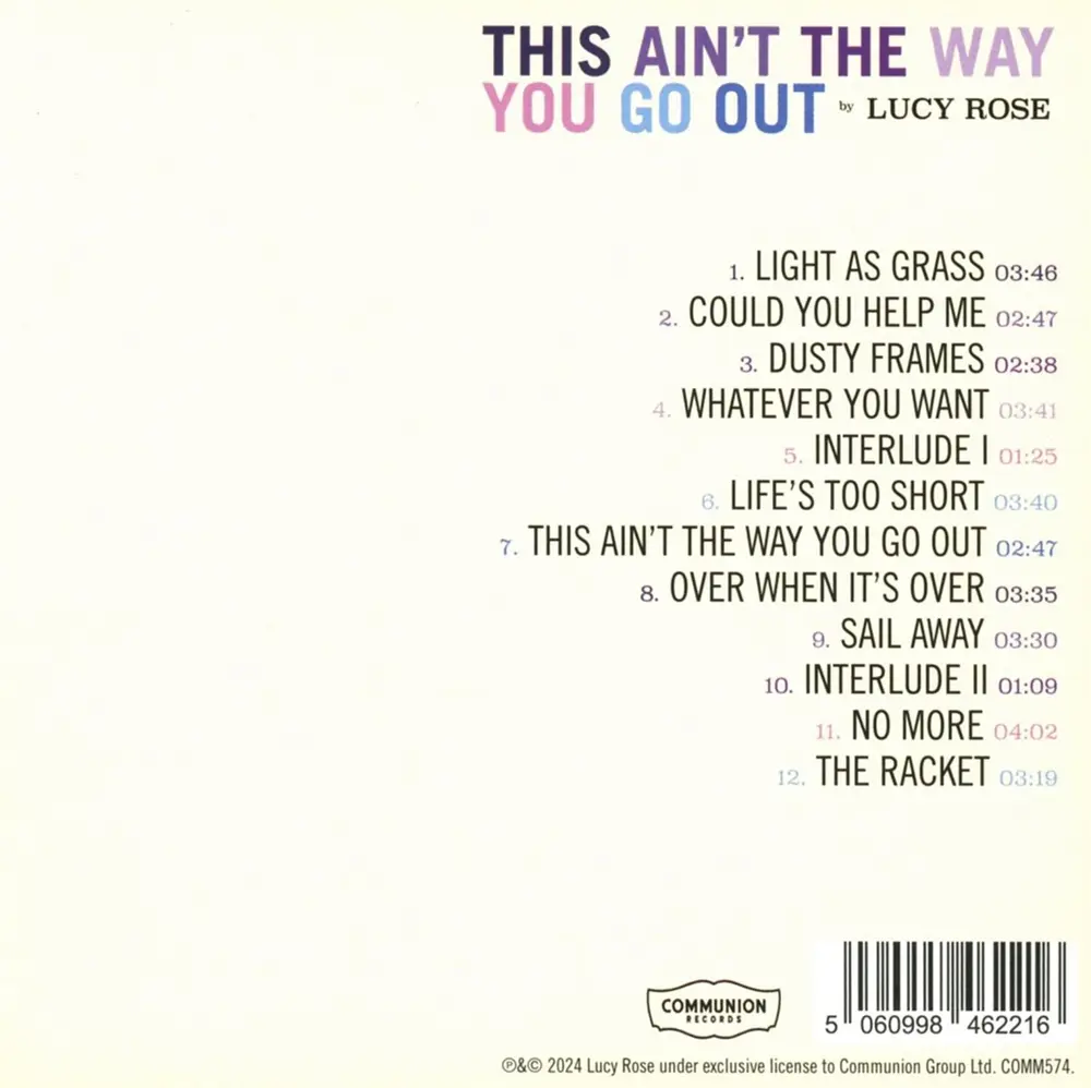 Lucy Rose – THIS AIN'T THE WAY YOU GO OUT (CD)