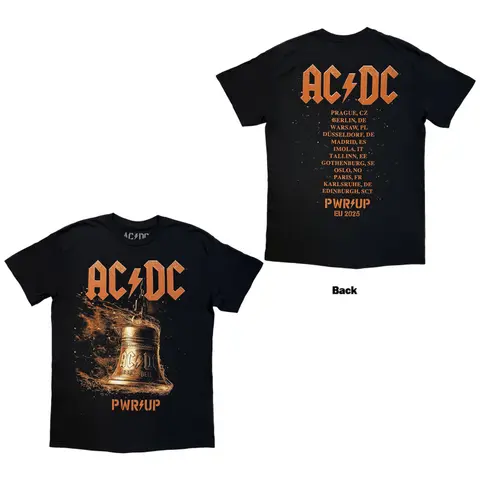 Unisex T-Shirt: Bell Lightning EU Tour '25 (Black) (Back Print & Ex-Tour)