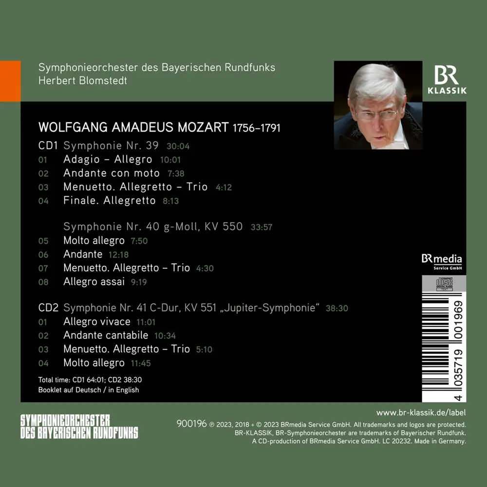 MOZART: SYMPHONIEN NR. 39, 40 & 41