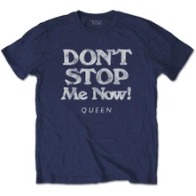 Queen, Tričko Don't Stop Me Now, Unisex, Modrá