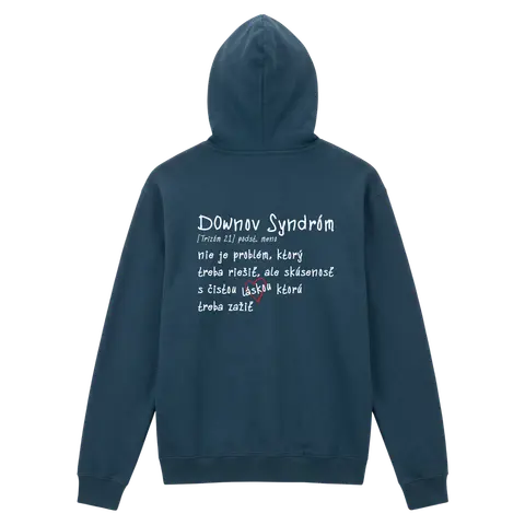 Láska Rozdiely Nevidí – Mikina Downov syndróm, Unisex, Navy